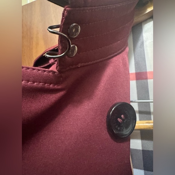 Burberry Deep Red Trench Coat - Picture 6 of 13